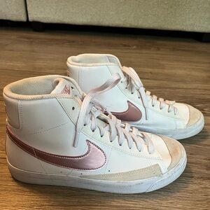 Nike White and Pink Blazers